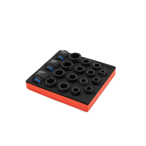 Winoro 18-Piece 1/2" Drive Metric Shallow Impact Socket Set | 6-Point | EVA Foam Storage - Image 2