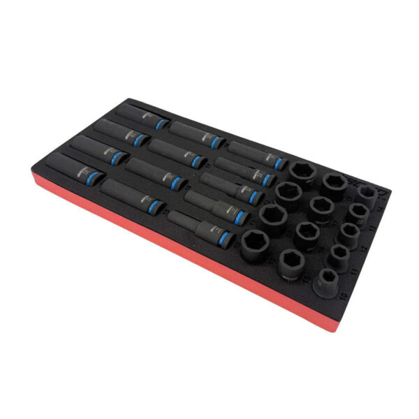 Winoro 26-Piece 1/2'' Drive Metric Impact Socket Set | 6-Point | EVA Foam Insert - Image 2