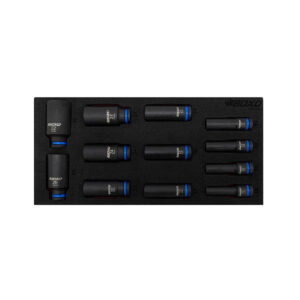 Winoro 12-Piece 1/2" Drive Deep Impact Socket Set | 6-Point | EVA Foam Storage