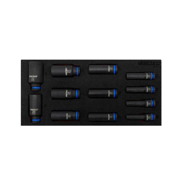 Winoro 12-Piece 1/2" Drive Deep Impact Socket Set | 6-Point | EVA Foam Storage