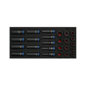 Winoro 26-Piece 1/2'' Drive Metric Impact Socket Set | 6-Point | EVA Foam Insert