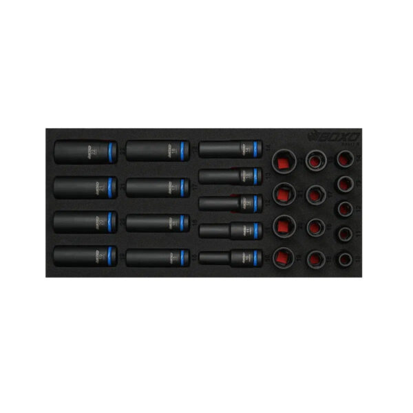 Winoro 26-Piece 1/2'' Drive Metric Impact Socket Set | 6-Point | EVA Foam Insert