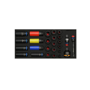 Winoro 26-Piece 1/2" Drive Impact Socket Set | Metric 6-Point & Wheel Sockets | EVA Foam Storage
