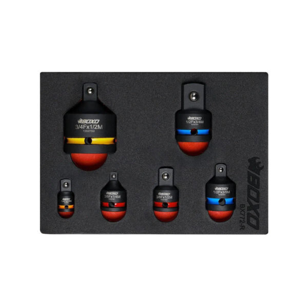 Winoro 6-Piece Impact Adapter Set | EVA Foam Storage