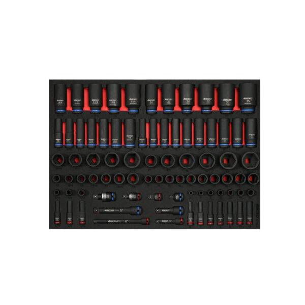 Winoro 84-Piece Metric & SAE 6-Point Impact Socket Set | 3/8" & 1/2" Drive | EVA Foam Storage