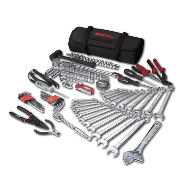 Winoro 82-Piece Metric & SAE Combo Tool Roll | Dry Bag Included